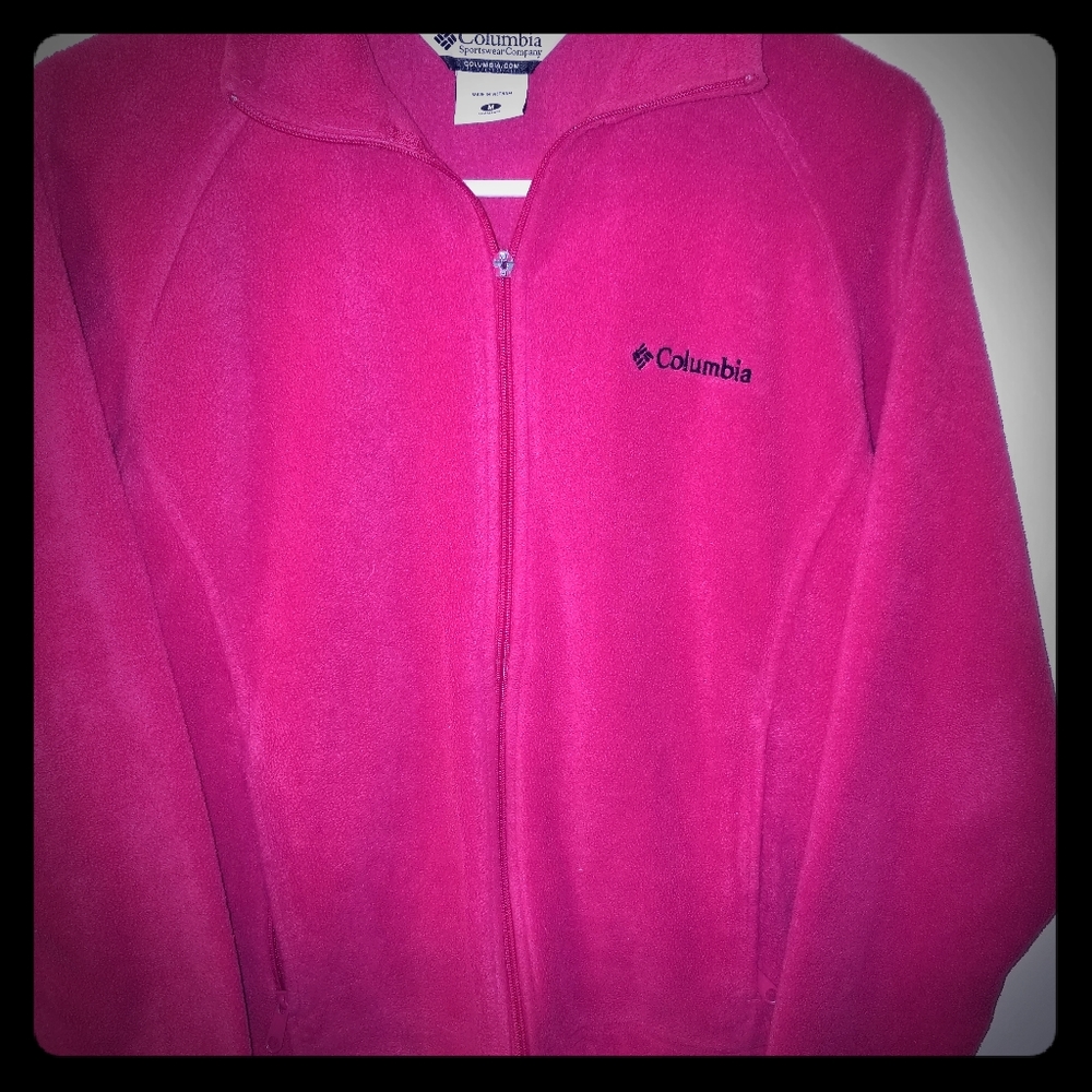 Columbia fleece pink sz m